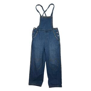 UO Y2K Grunge Studded Denim Hearts Overall Valentines Large